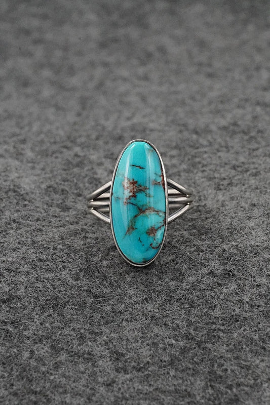 Turquoise & Sterling Silver Ring - Rena Begay - Size 7