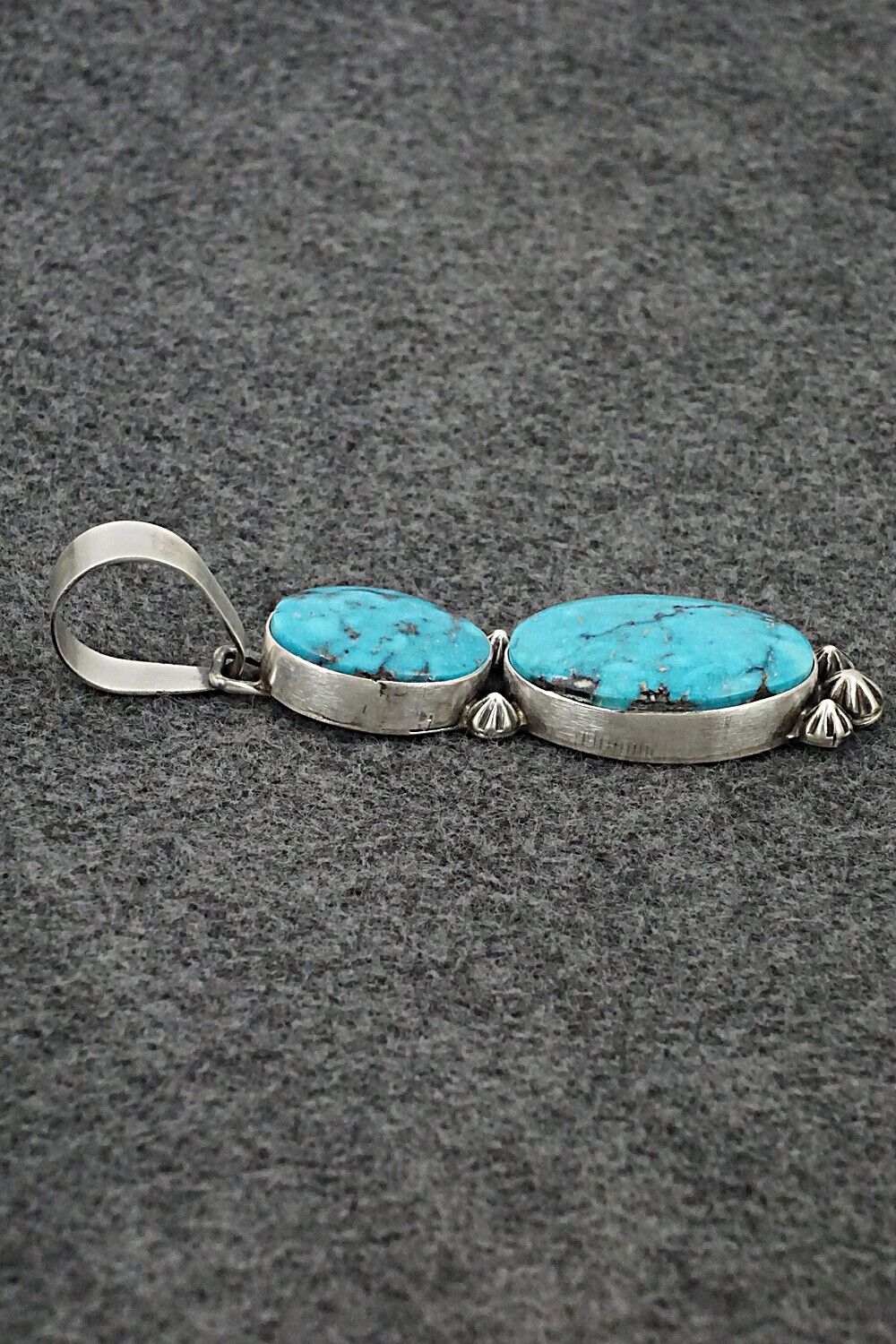 Turquoise & Sterling Silver Pendant - Bobby Johnson