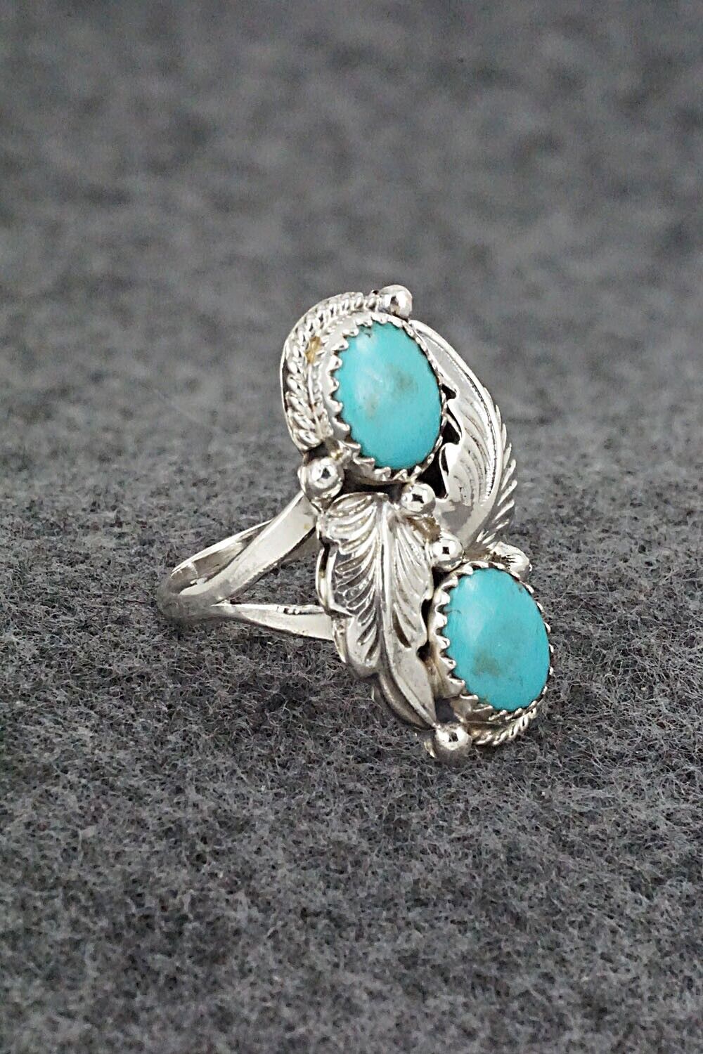 Turquoise & Sterling Silver Ring - Jerryson Henio - Size 6