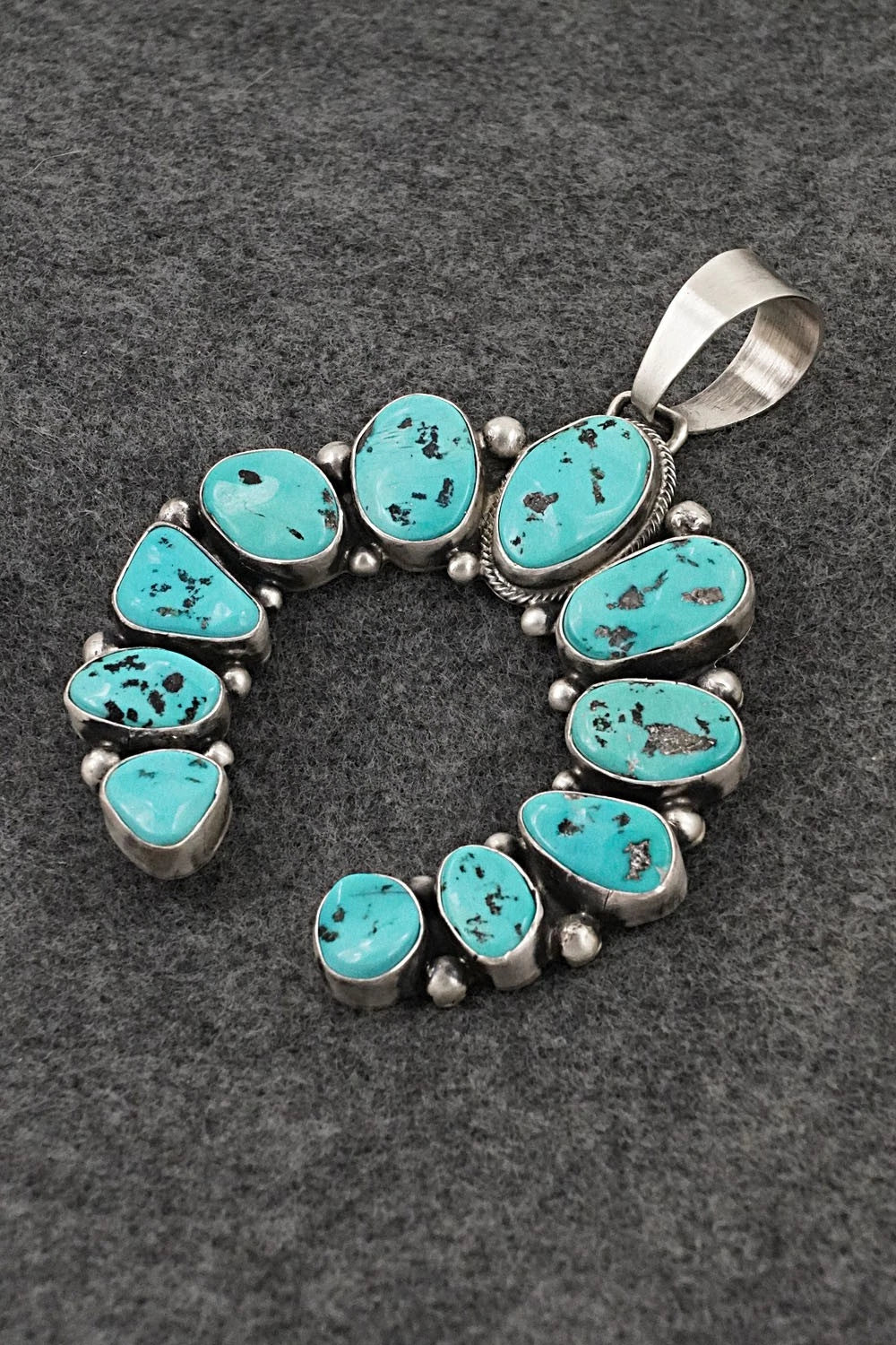 Turquoise & Sterling Silver Pendant - Bobby Johnson
