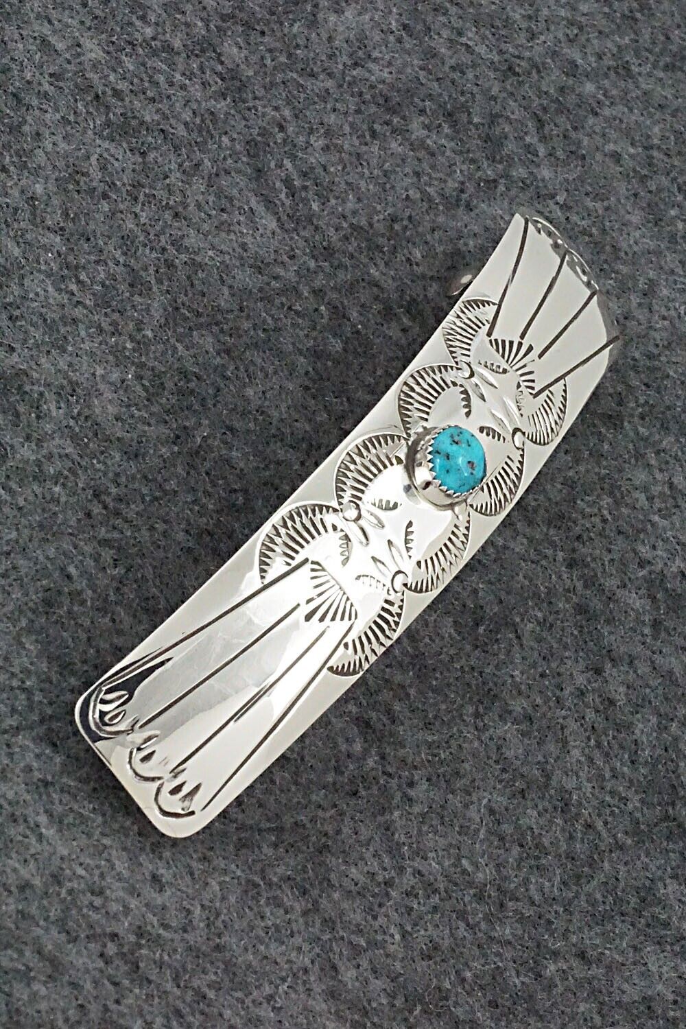 Turquoise & Sterling Silver Hair Barrette - Jolene Begay