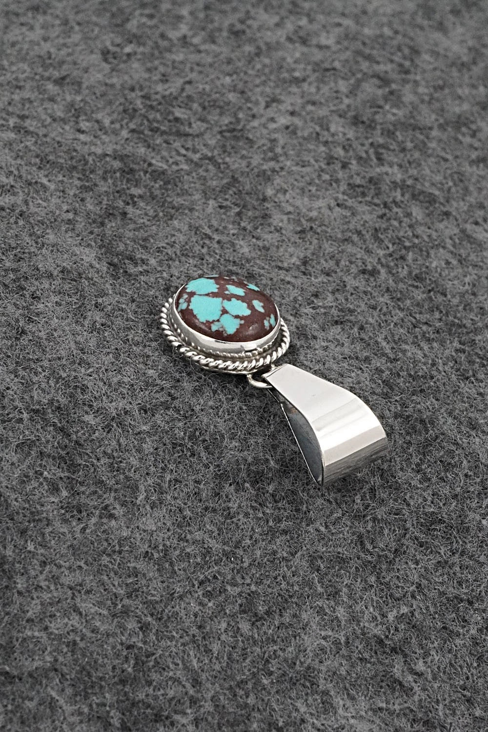 Turquoise & Sterling Silver Pendant - Eugene Gruber