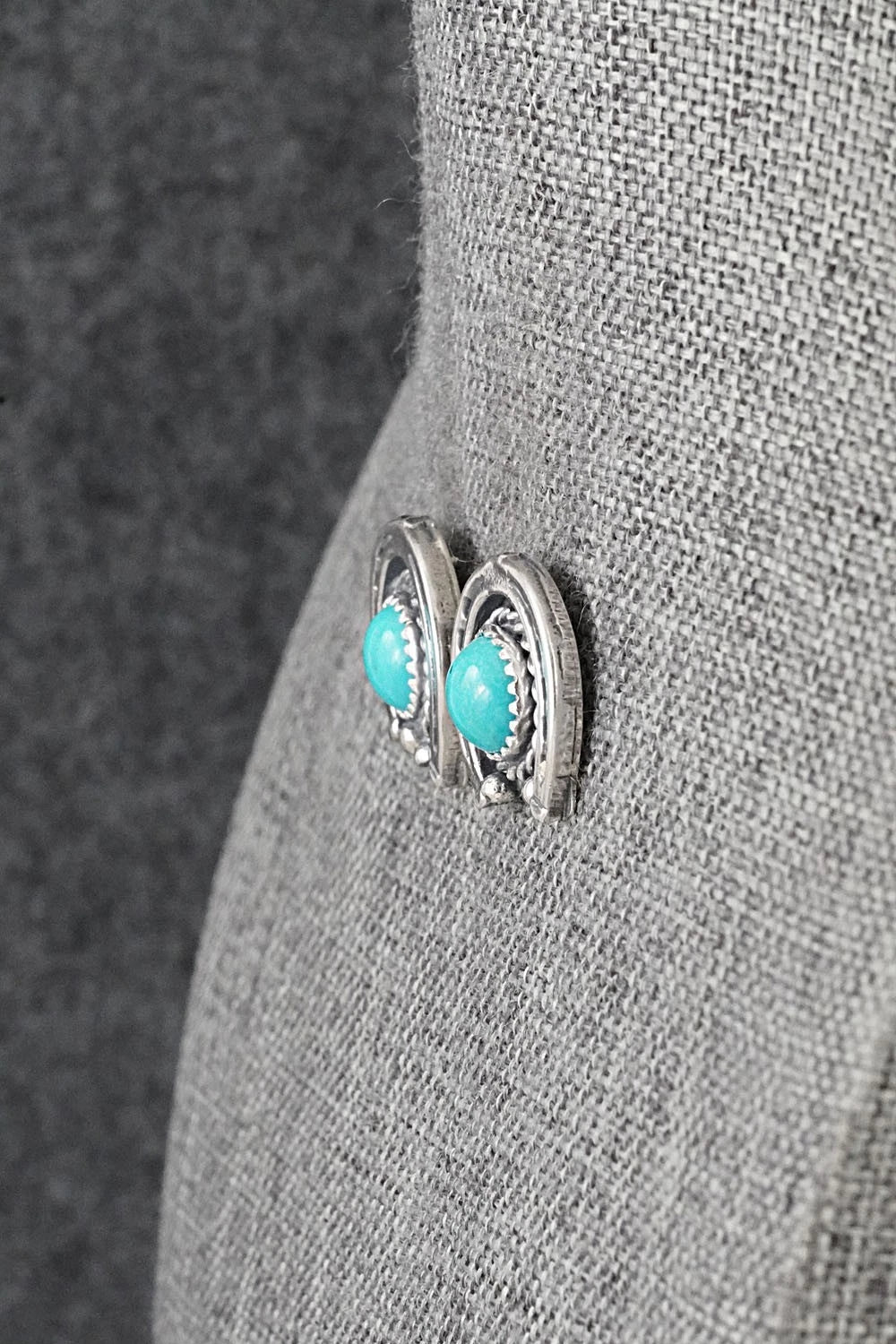 Turquoise & Sterling Silver Earrings - Annette Chiquito