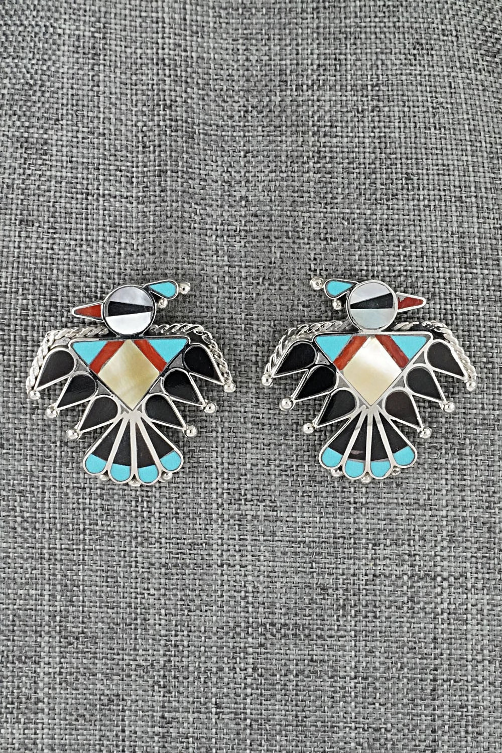 Multi-Stone & Sterling Silver Inlay Necklace Set - Adrian Wallace