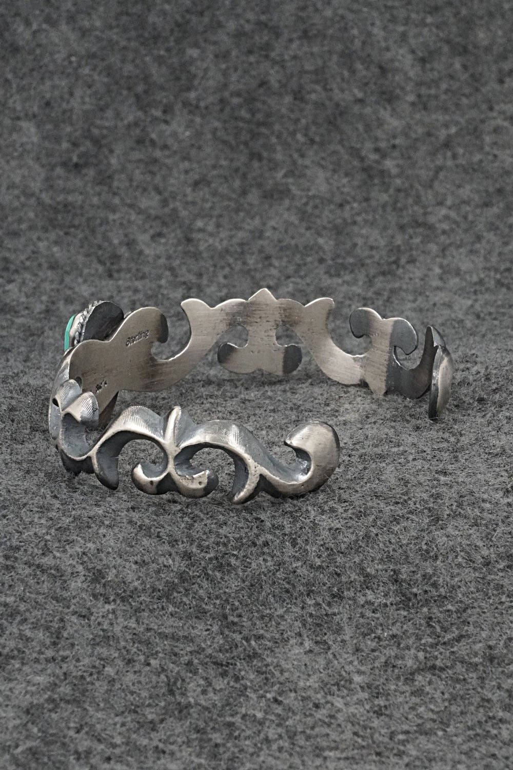 Turquoise & Sterling Silver Bracelet - Harrison Bitsue