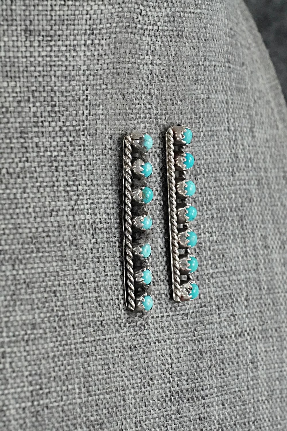 Turquoise & Sterling Silver Earrings - Dominic Duboise