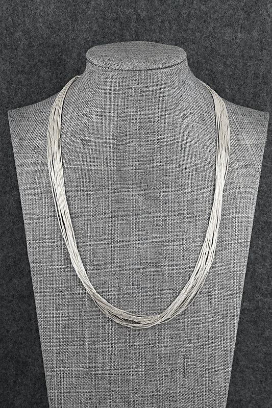 Liquid Silver Necklace - Sterling Silver 18"
