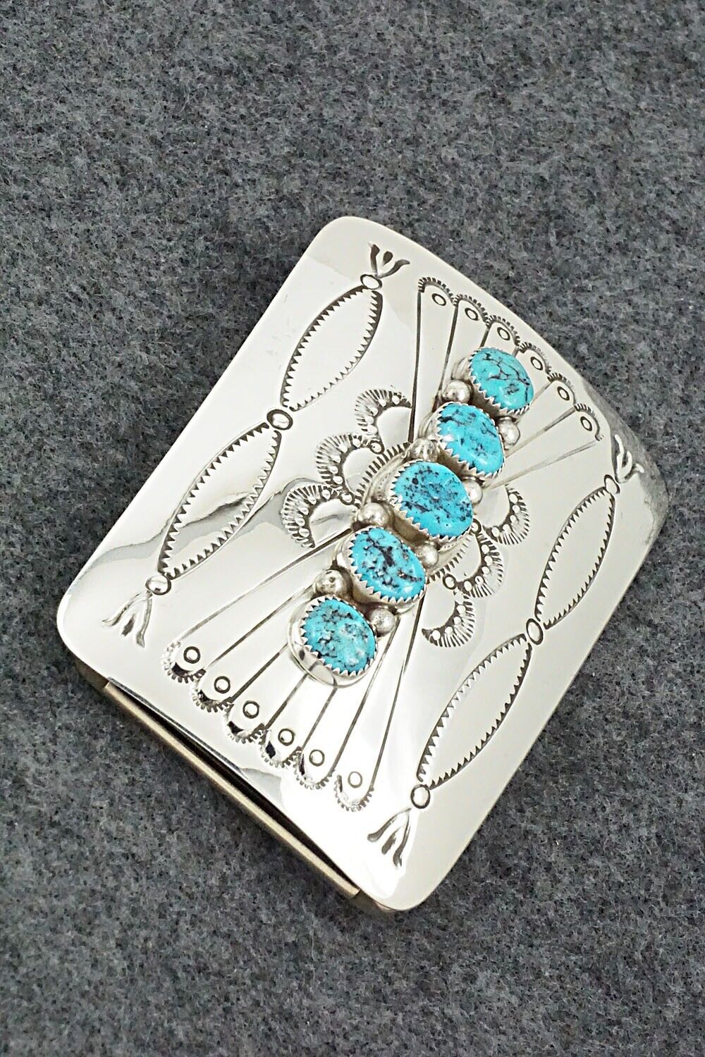 Turquoise & Sterling Silver Belt Buckle - Jolene Begay