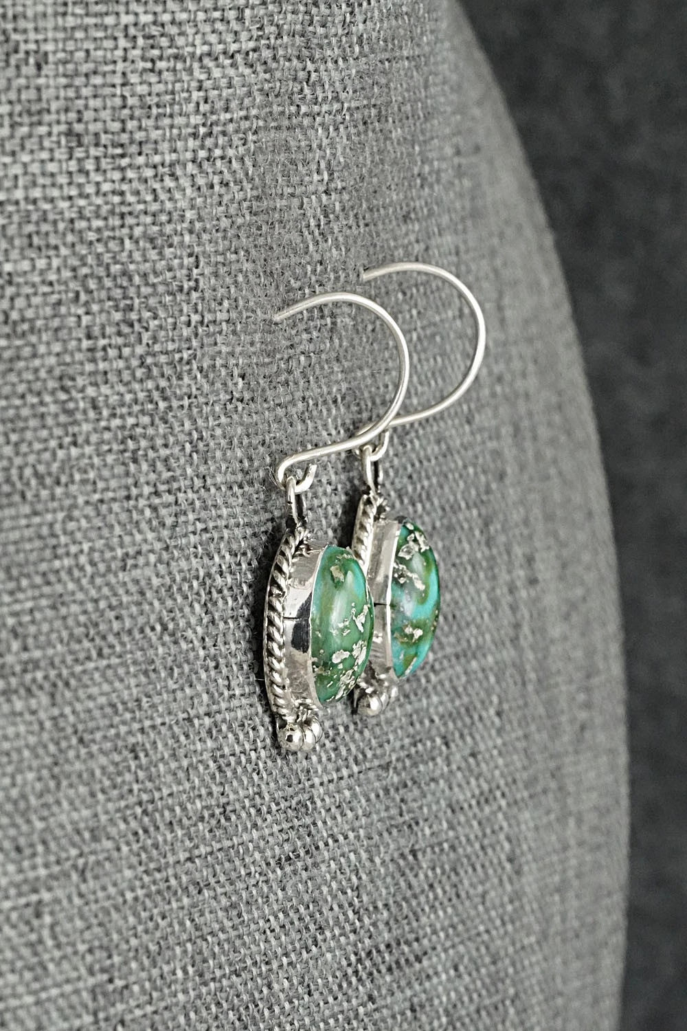 Turquoise & Sterling Silver Earrings - Rosemary Saunders