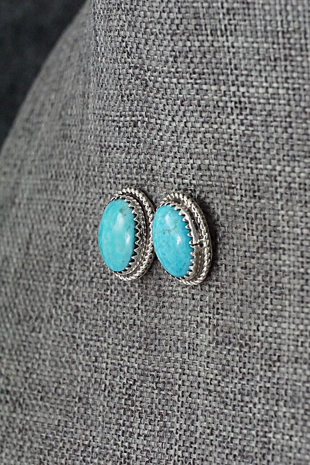Turquoise & Sterling Silver Pendant and Earrings Set - Ernest Hawthorne