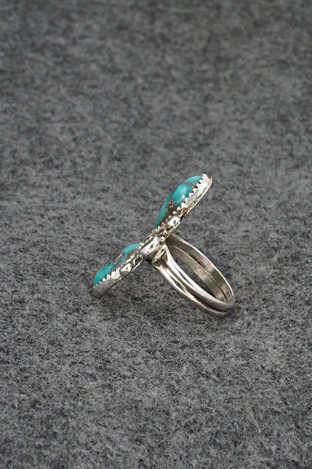 Turquoise & Sterling Silver Ring - Priscilla Reeder - Size 8.25
