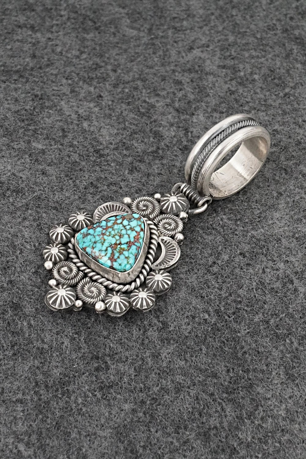 Turquoise & Sterling Silver Pendant - Rosita Calladitto