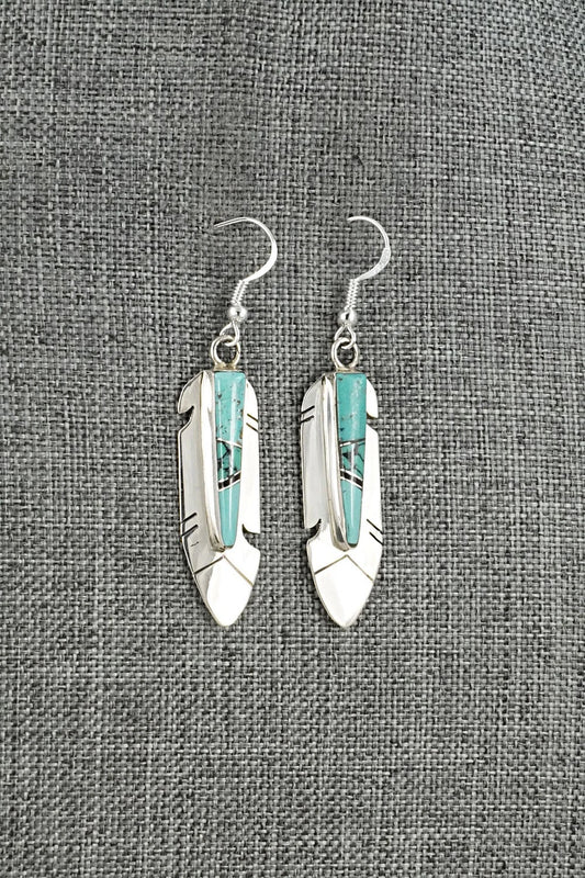 Turquoise & Sterling Silver Earrings - Marilyn Yazzie