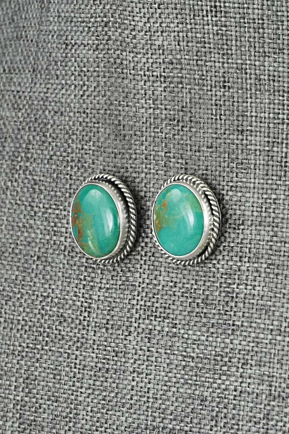 Turquoise & Sterling Silver Earrings - Rosemary Saunders