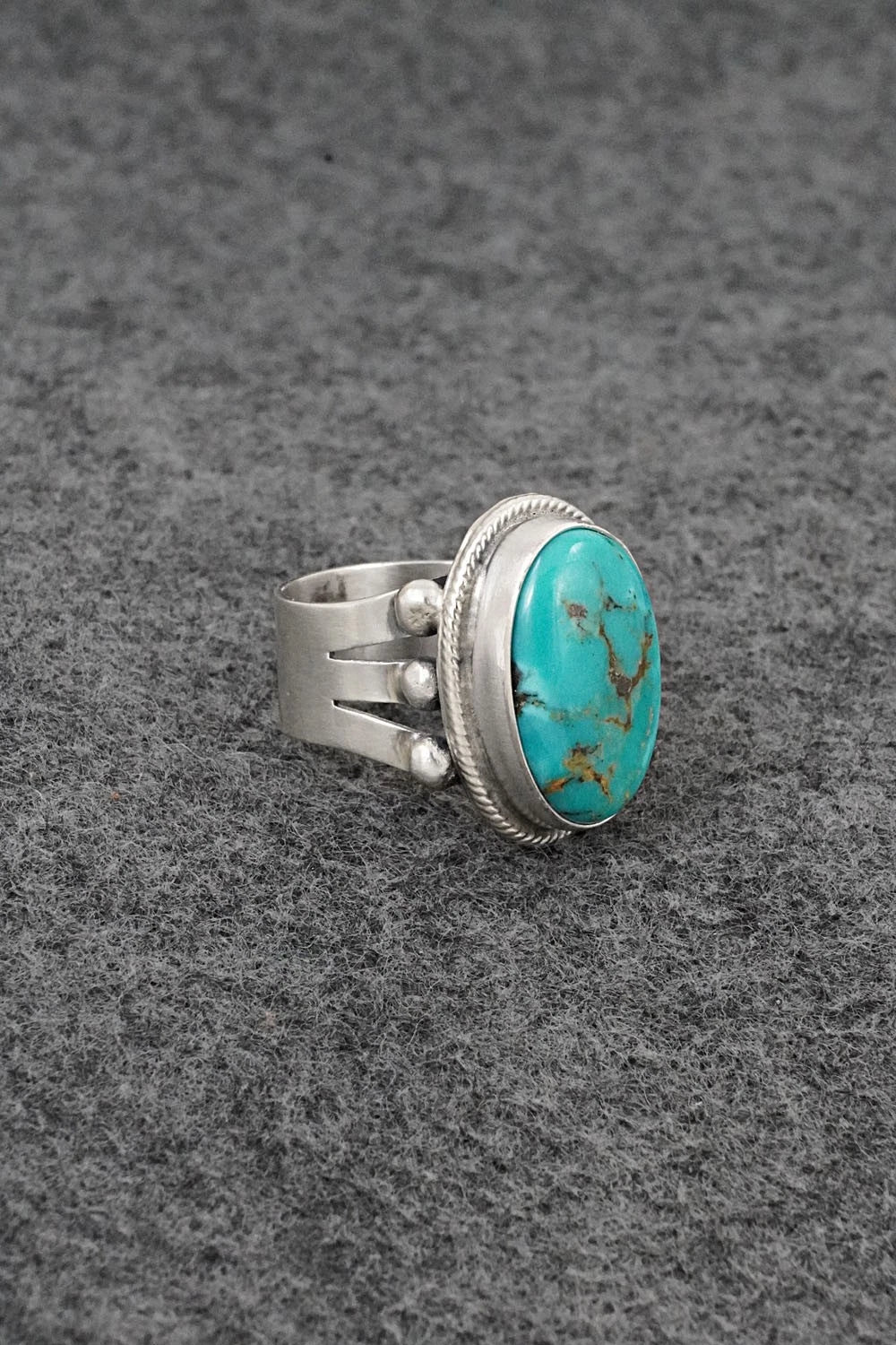 Turquoise & Sterling Silver Ring - Darrin Livingston - Size 8
