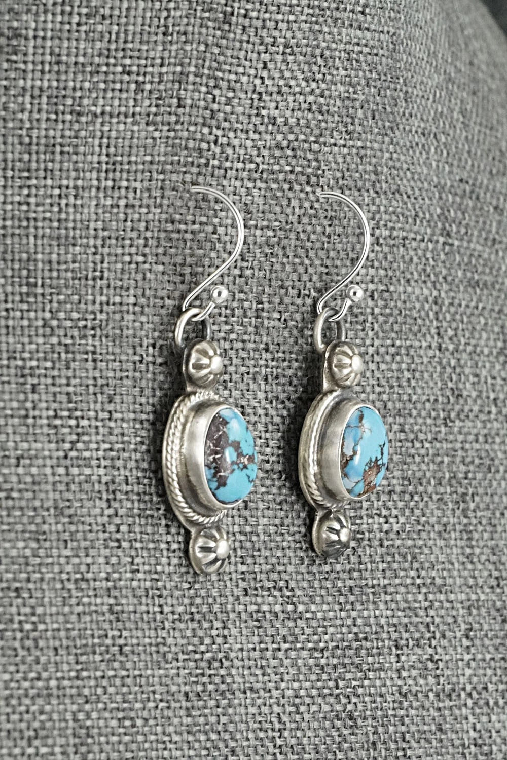 Turquoise & Sterling Silver Necklace and Earrings Set - Kathleen Livingston