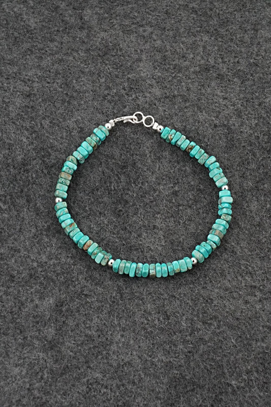 Turquoise & Sterling Silver Bracelet - Doreen Jake