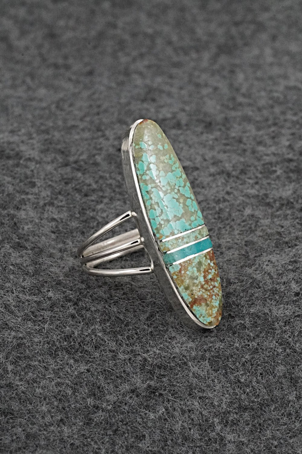 Turquoise & Sterling Silver Ring - Harold Smith - Size 7