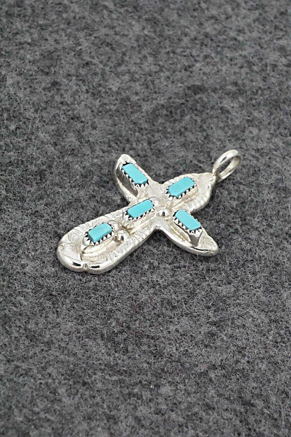 Turquoise & Sterling Silver Pendant - Verona Quam