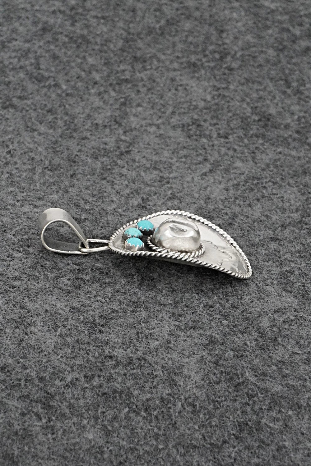 Turquoise & Sterling Silver Pendant - Davey Morgan