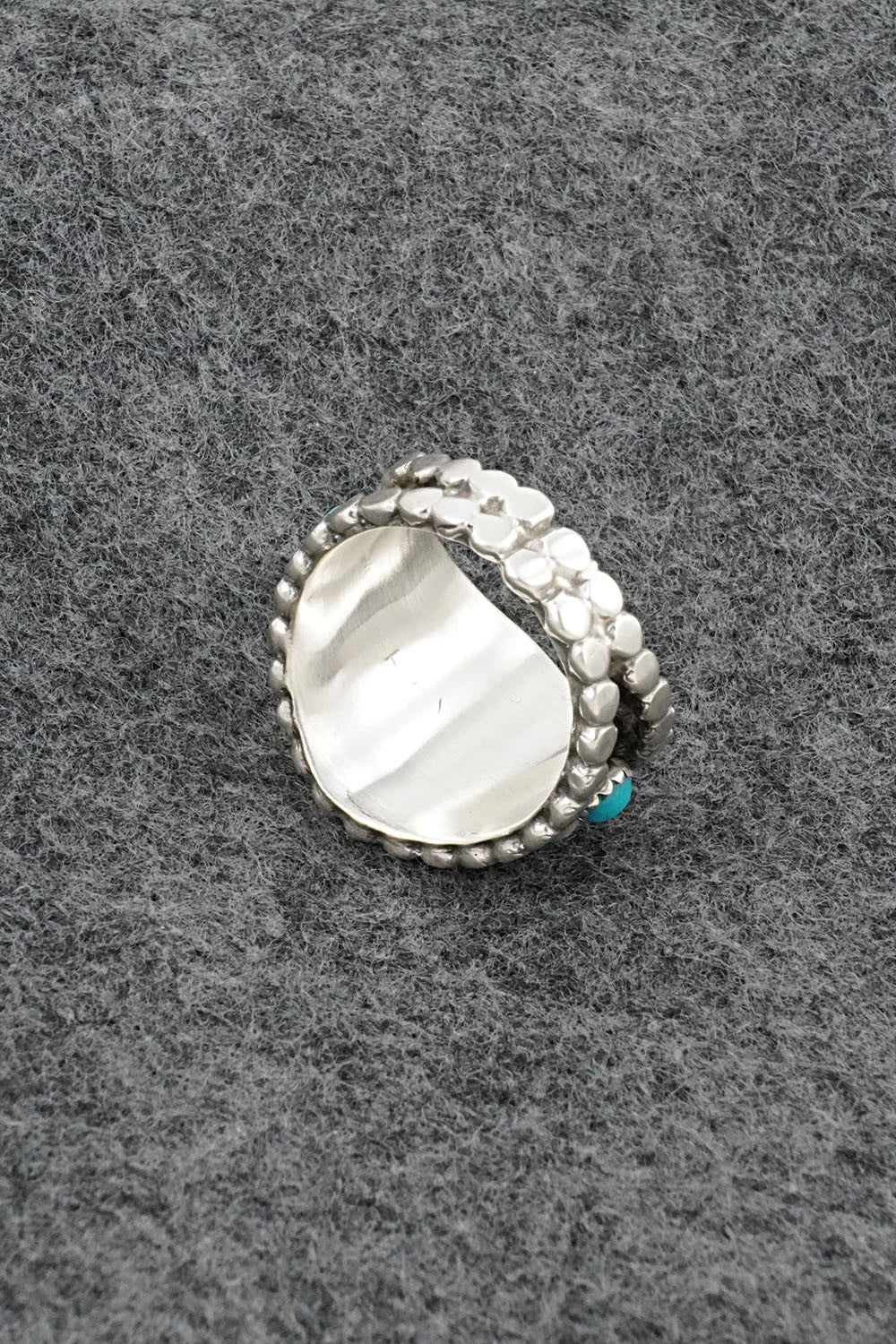 Turquoise & Sterling Silver Ring - Harry B. Yazzie - Size 9