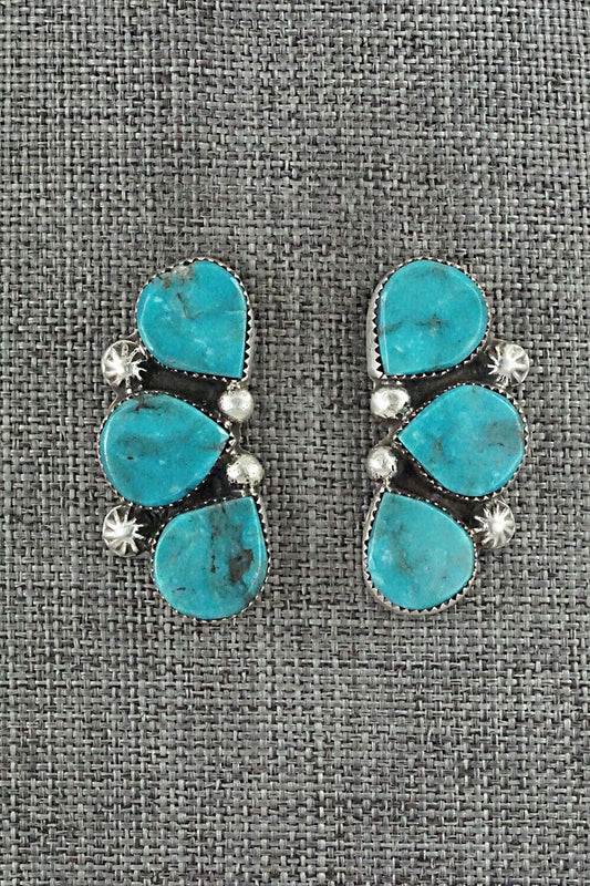 Turquoise & Sterling Silver Earrings - Selina Warner