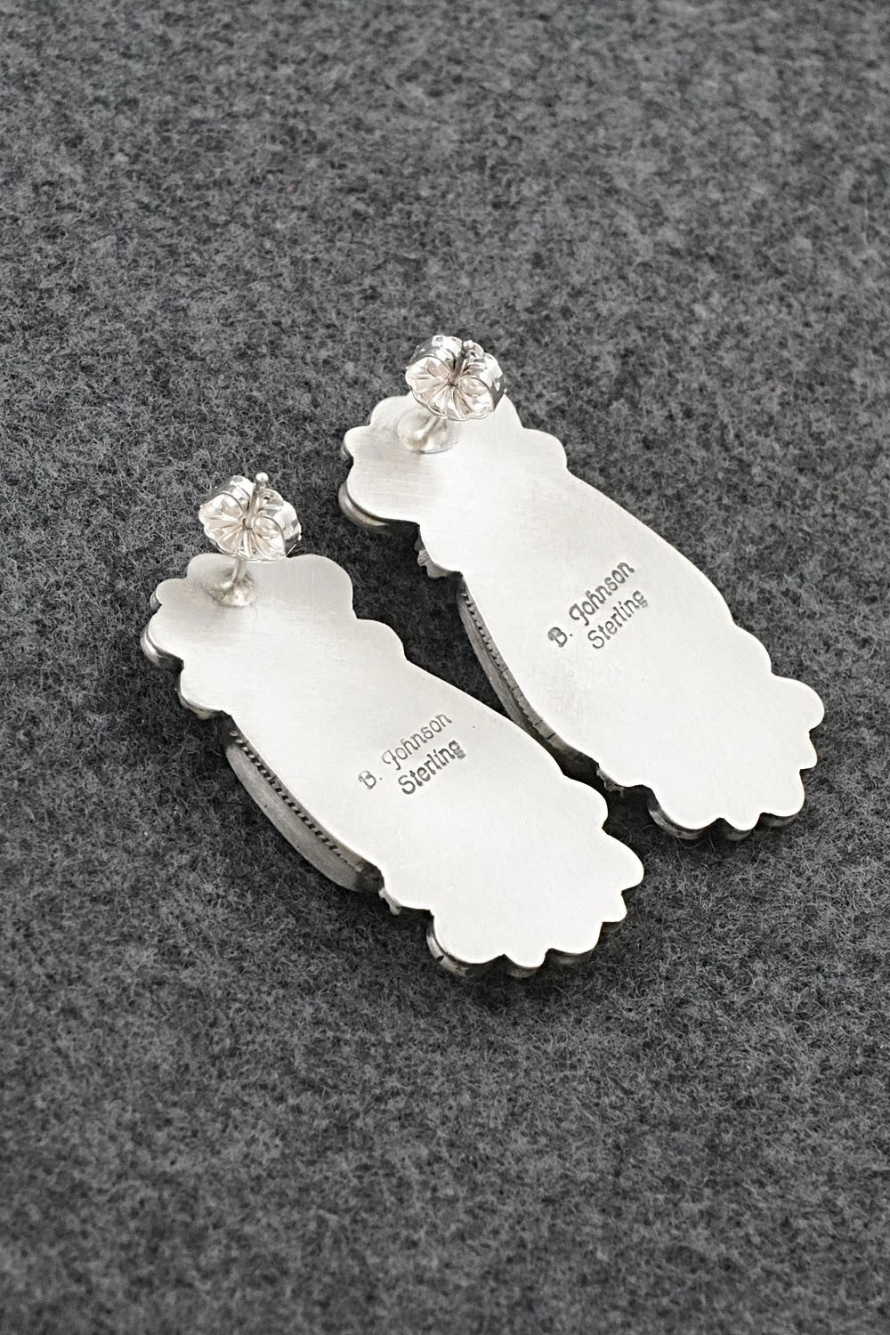 Turquoise & Sterling Silver Earrings - Bobby Johnson