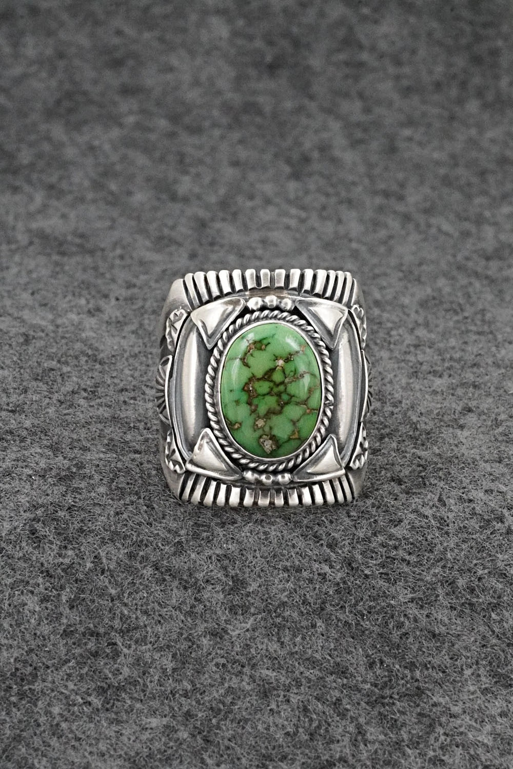 Turquoise & Sterling Silver Ring - Derrick Gordon - Size 12