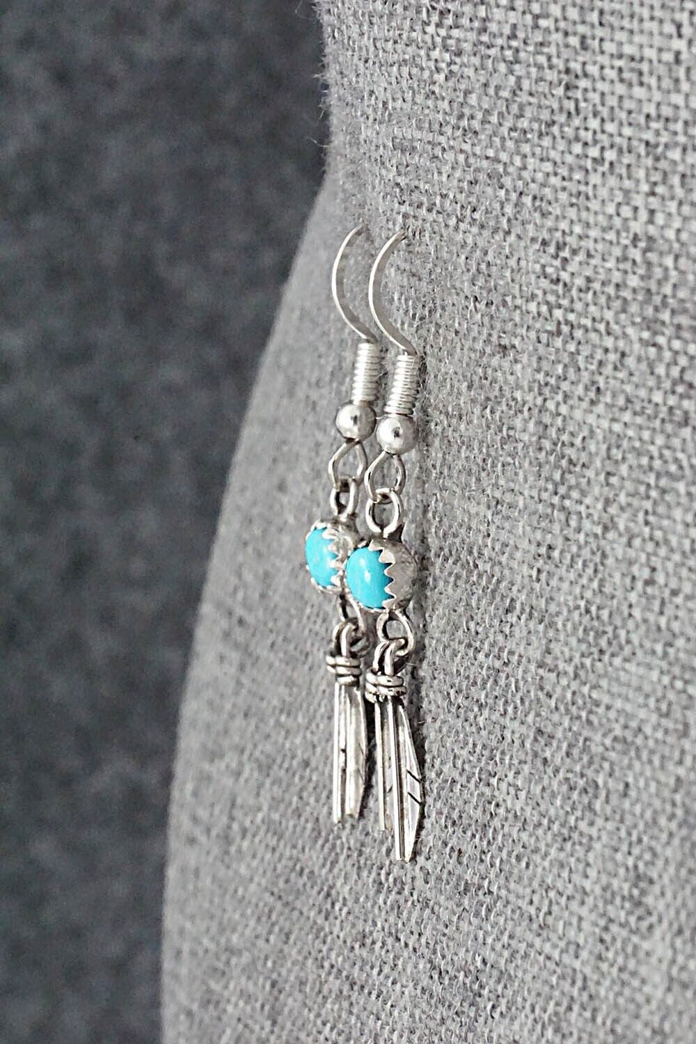 Turquoise & Sterling Silver Earrings - Cornilia Yazhe