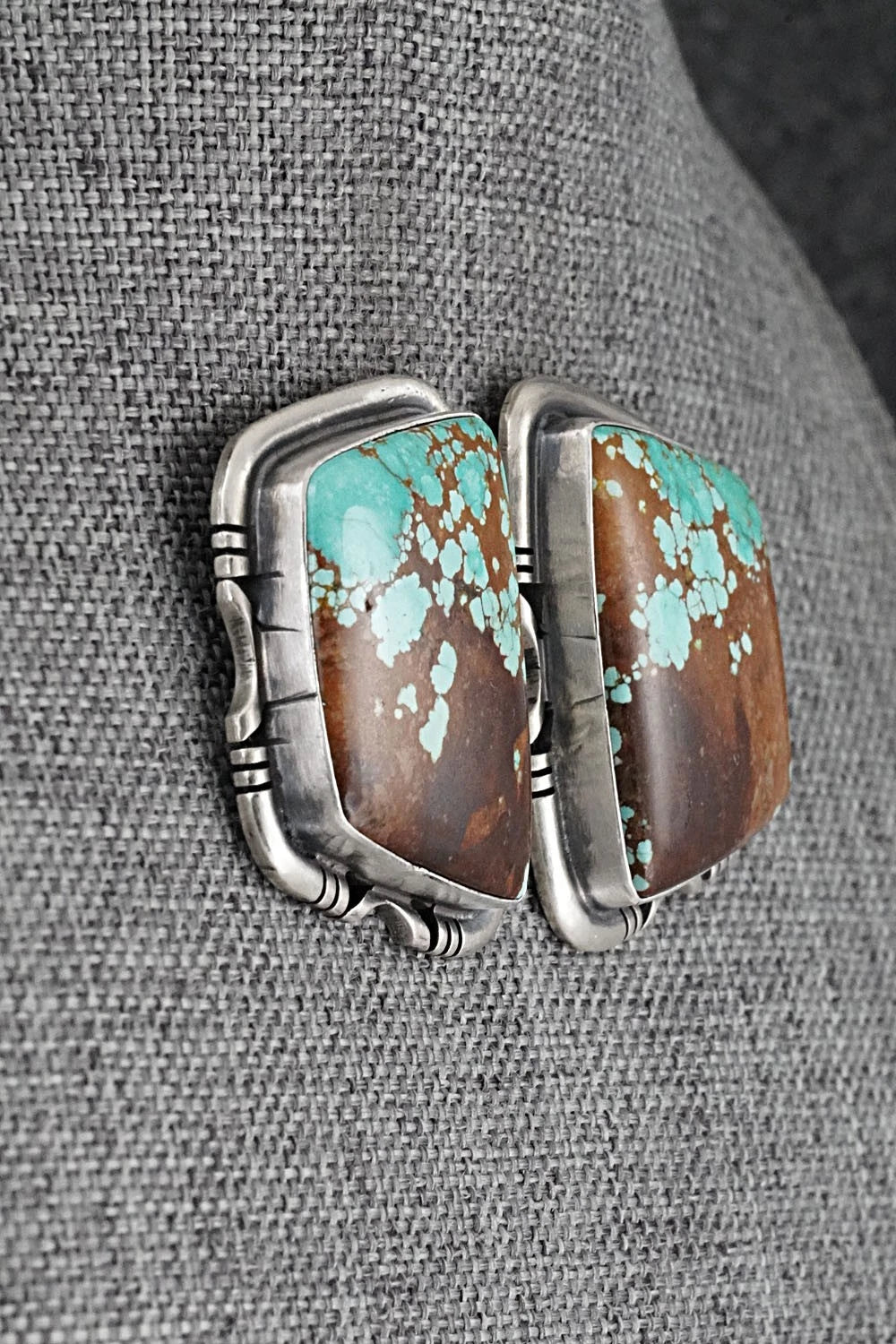 Turquoise & Sterling Silver Necklace and Earrings Set - Paul Livingston