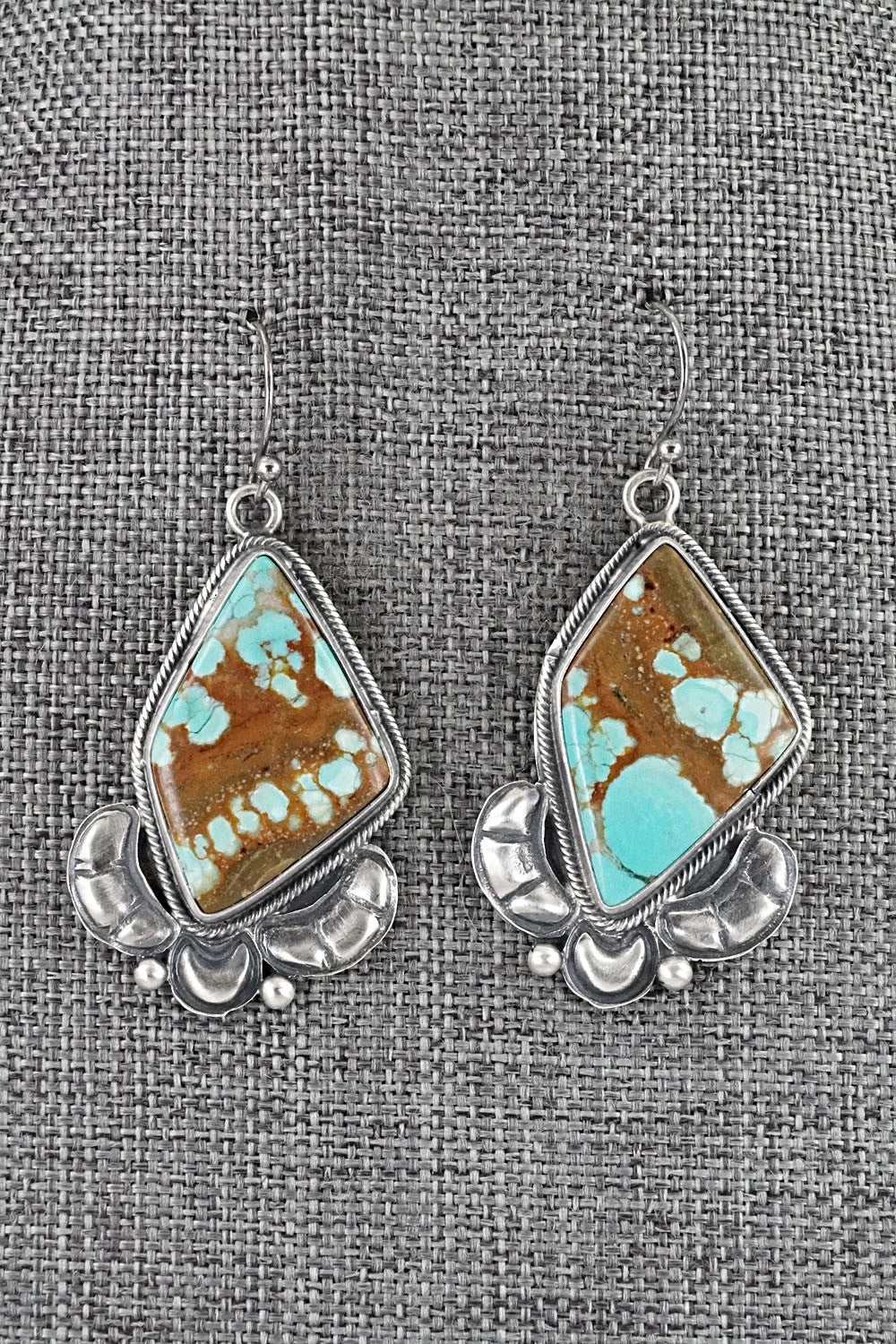 Turquoise & Sterling Silver Necklace and Earrings Set - Paul Livingston