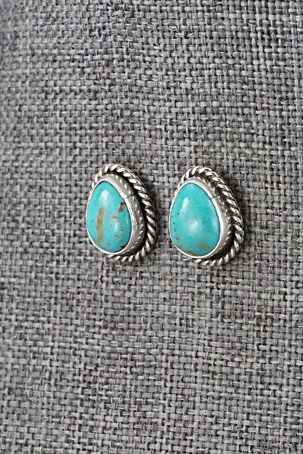 Turquoise & Sterling Silver Earrings - Marco Begaye