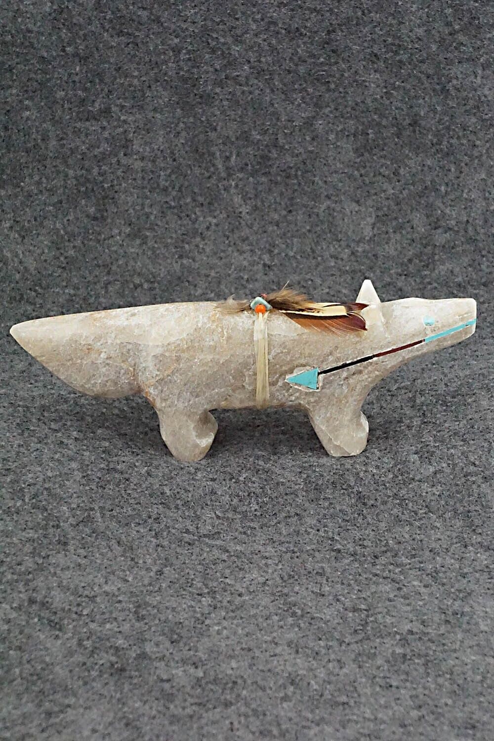 Wolf Navajo Fetish Carving - Ben Livingston