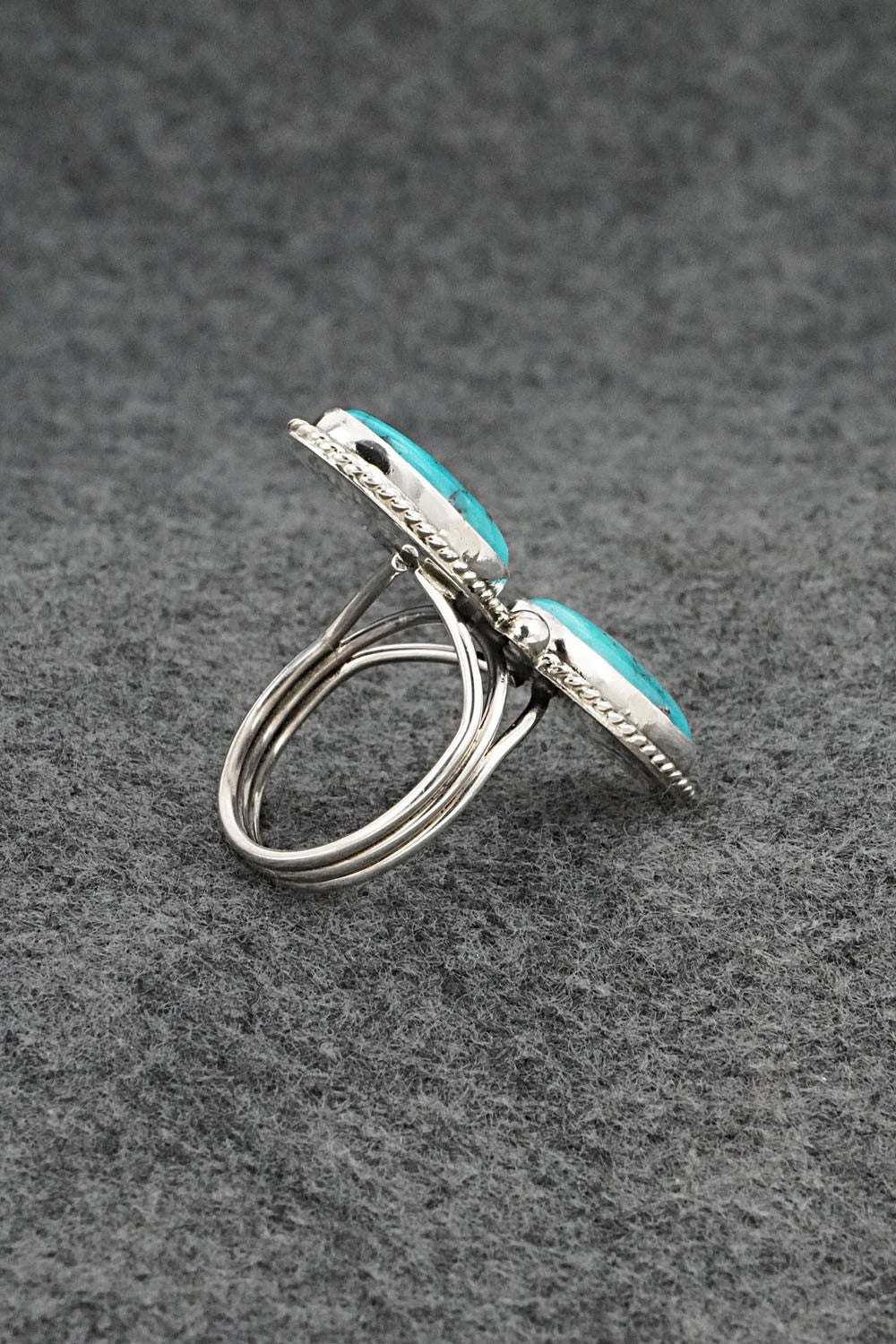 Turquoise & Sterling Silver Ring - Eugene Gruber - Size 9