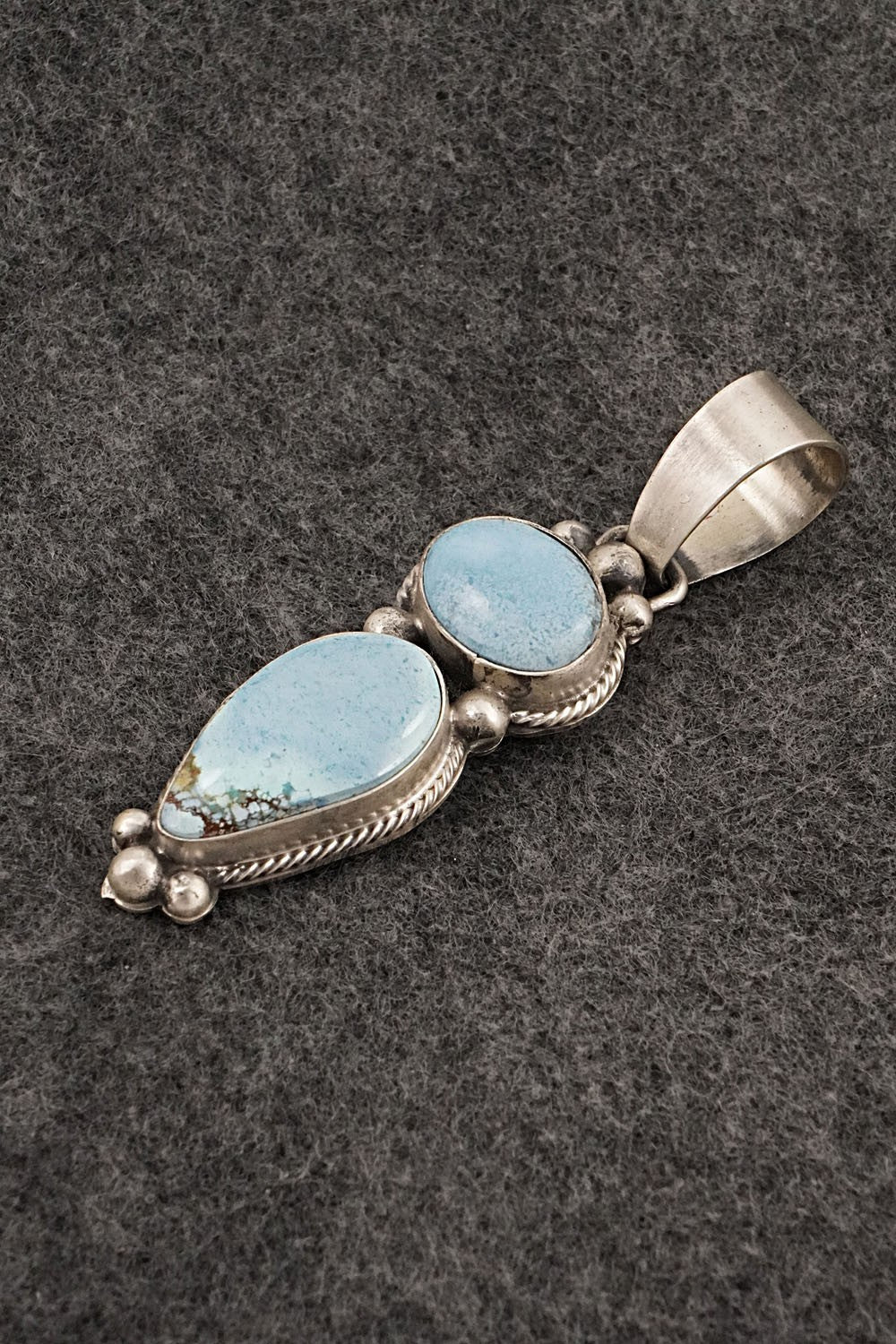 Turquoise & Sterling Silver Pendant - Bobby Johnson