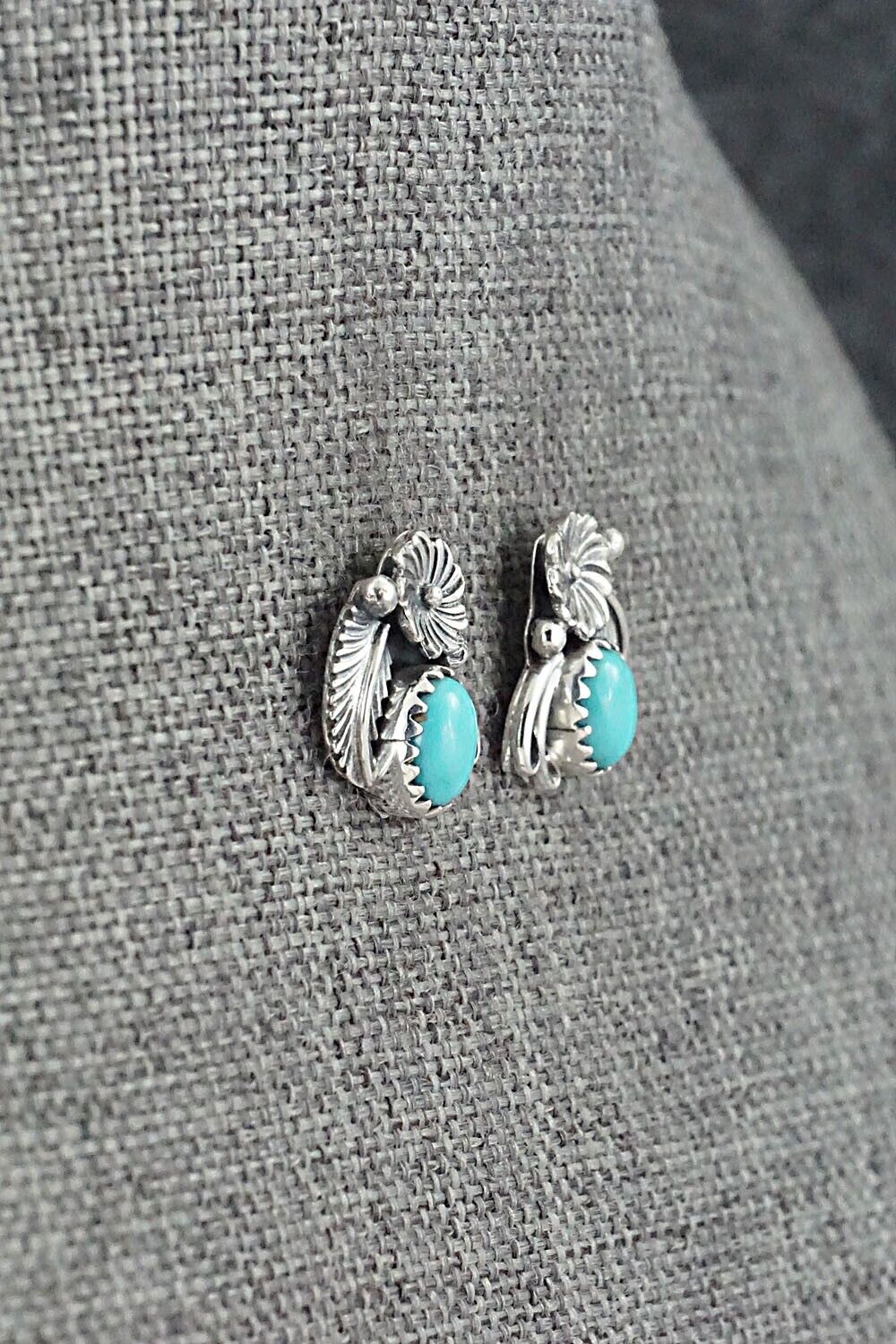 Turquoise & Sterling Silver Earrings - Rita Largo