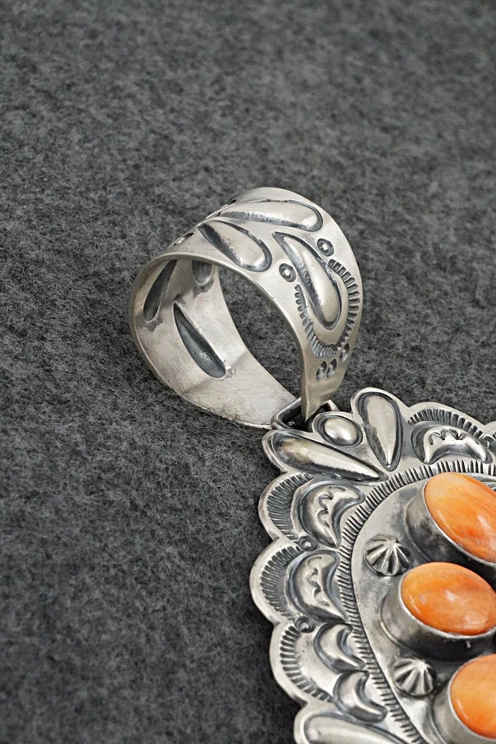 Turquoise, Spiny Oyster & Sterling Silver Pendant - Randy Boyd