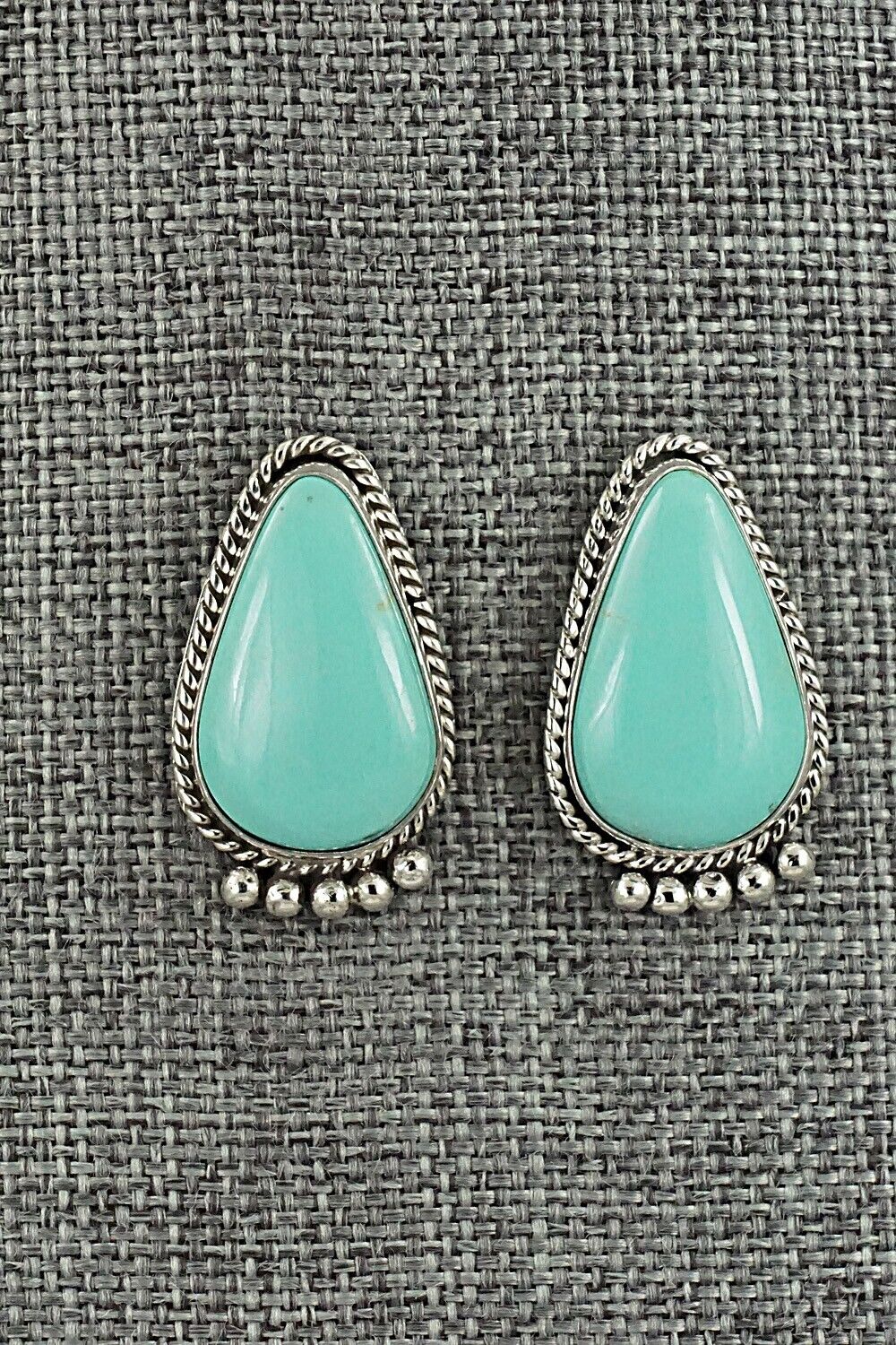 Turquoise & Sterling Silver Earrings - Rena Begay