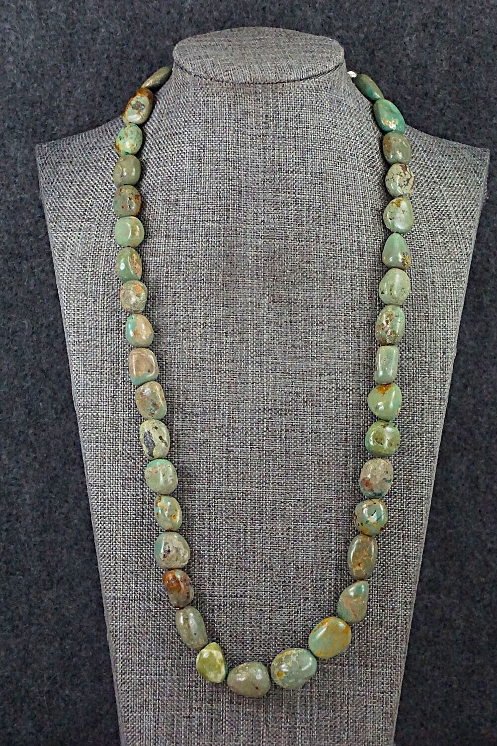 Turquoise & Sterling Silver Necklace 24" - Louise Joe