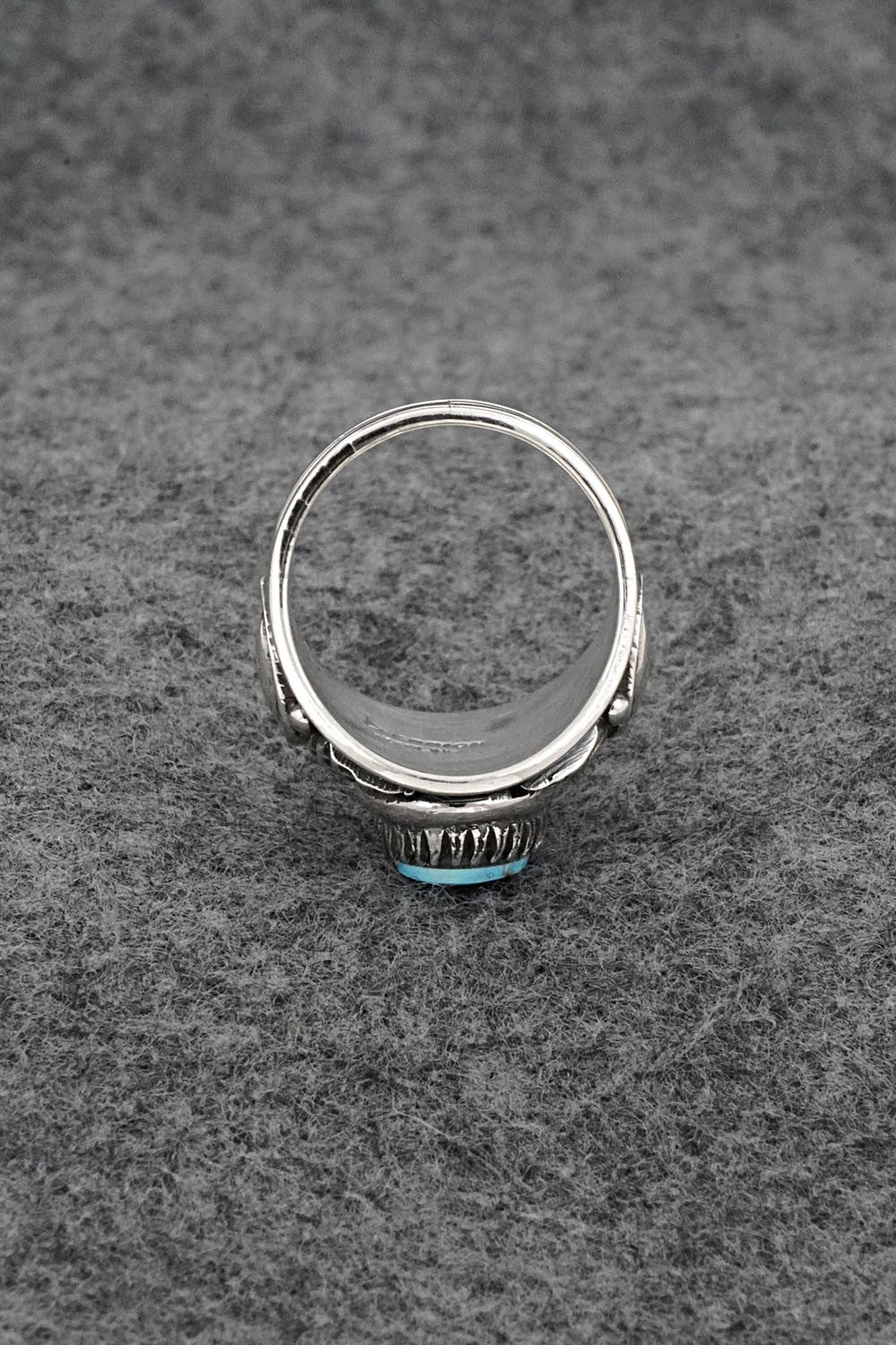 Turquoise & Sterling Silver Ring - Derrick Gordon - Size 8