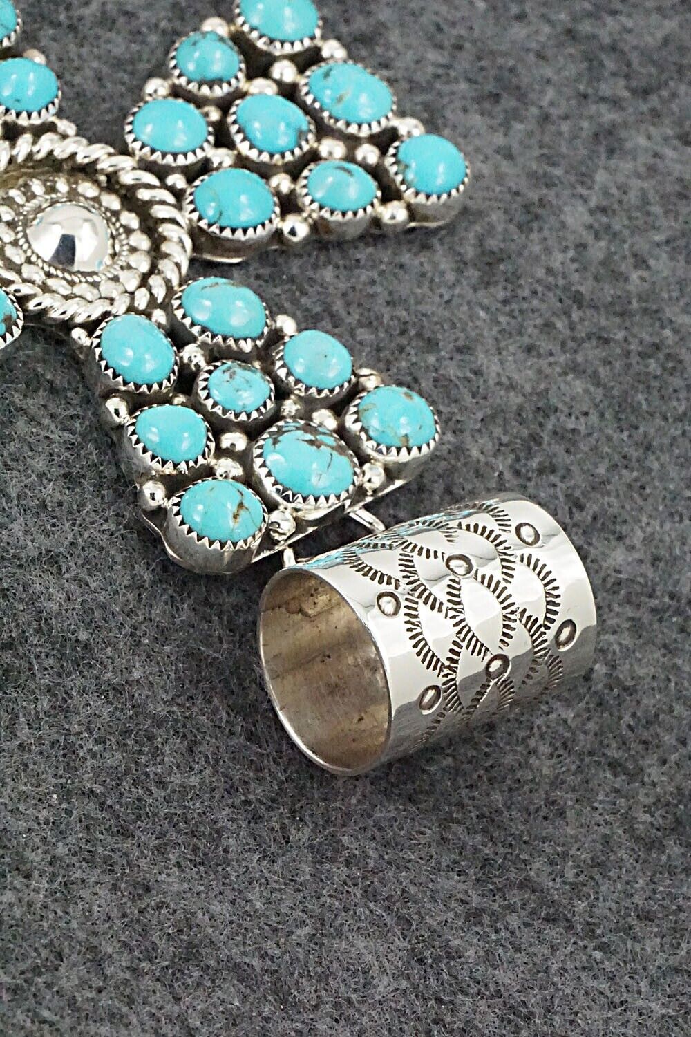 Turquoise and Sterling Silver Pendant - Marlene Haley