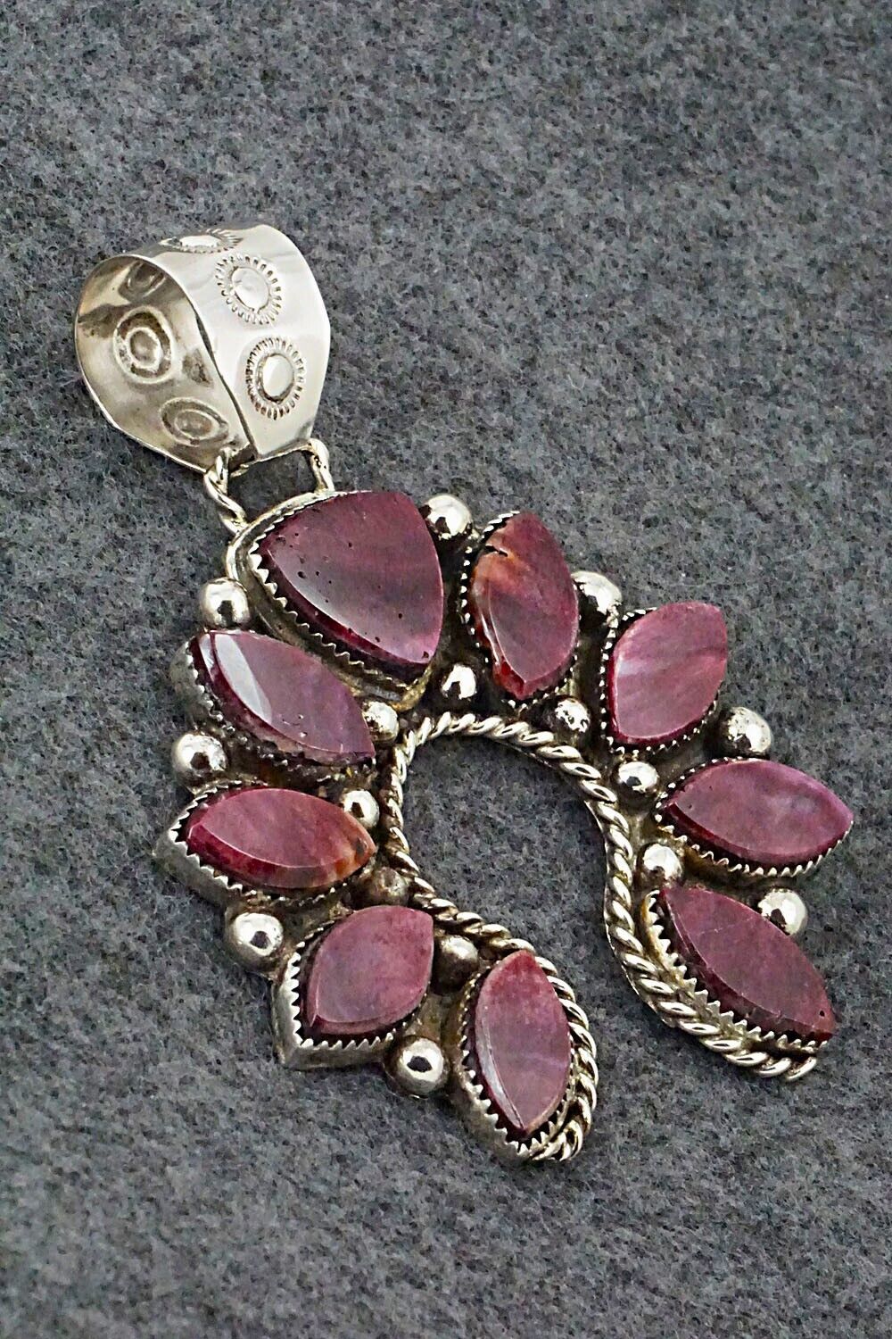 Spiny Oyster and Sterling Silver Pendant - Selina Warner