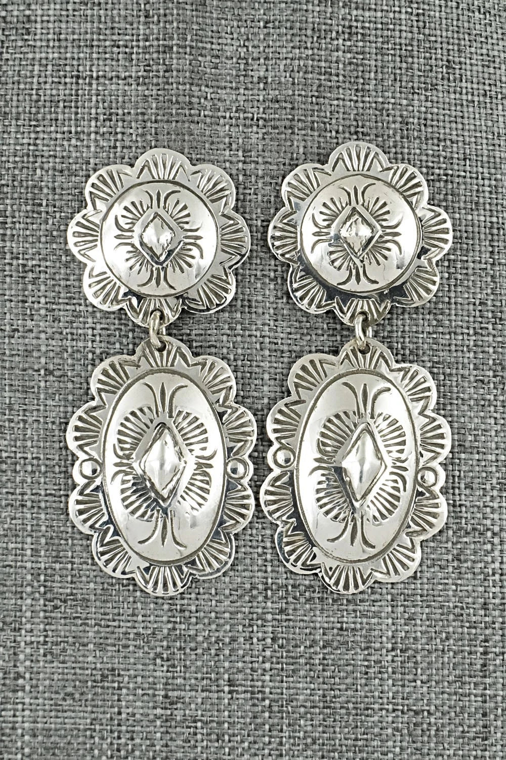 Sterling Silver Earrings - Bertha Begay