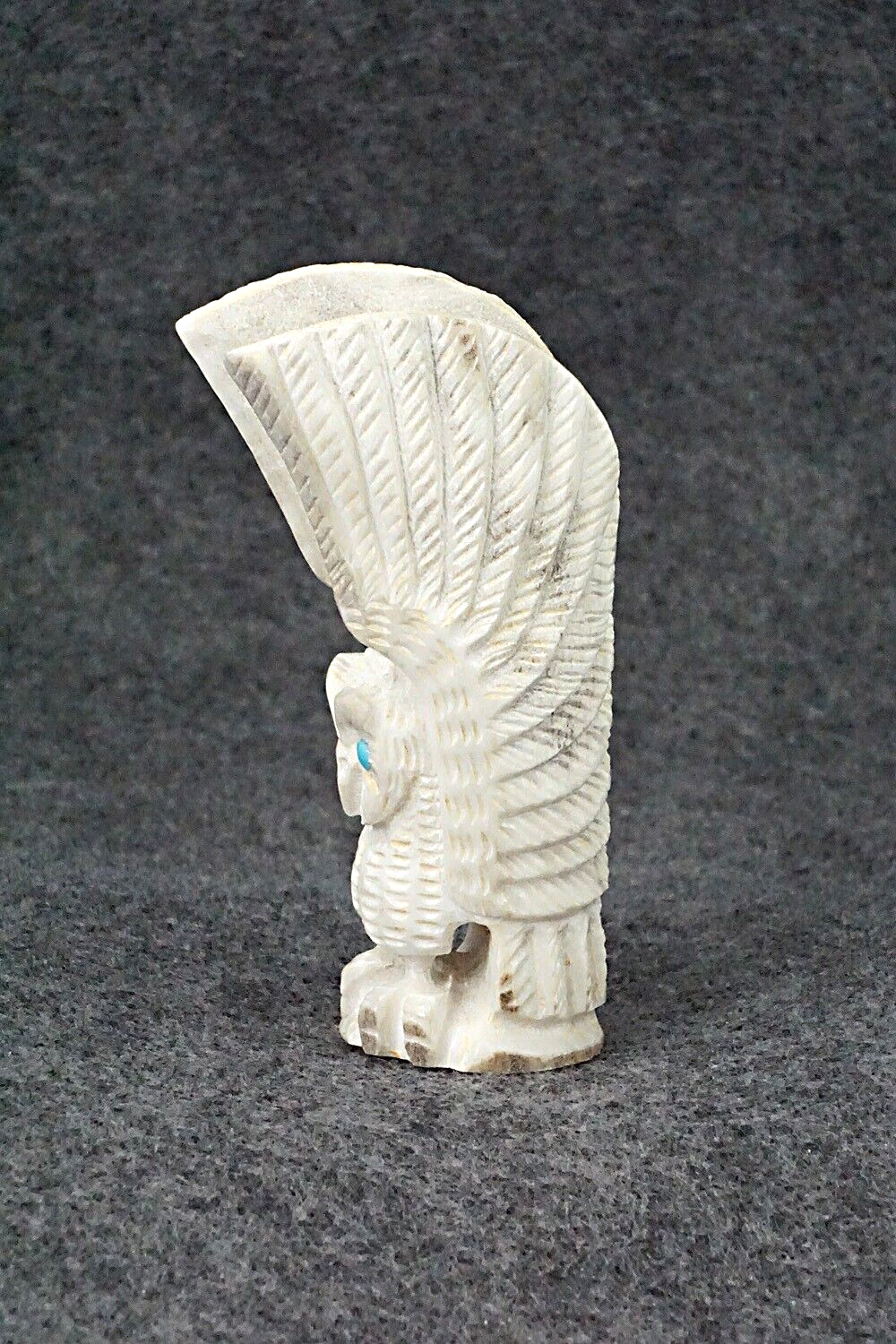 Owl Zuni Fetish Carving - Garrick Weeka