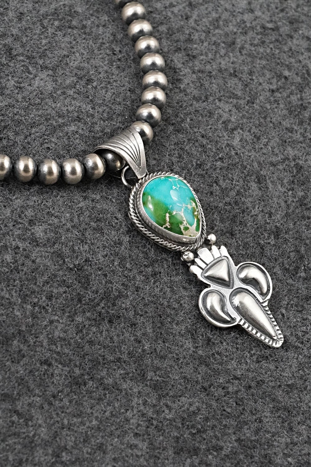Turquoise & Sterling Silver Necklace - Gary Shorty