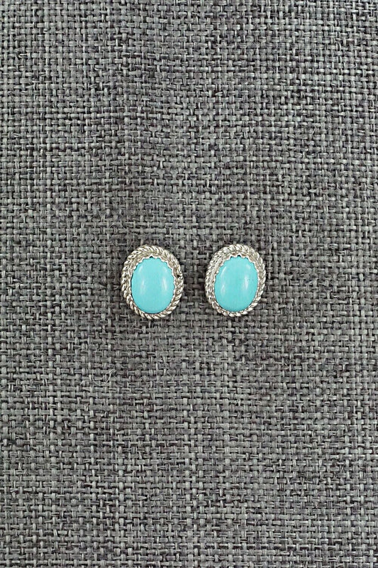 Turquoise & Sterling Silver Earrings - Sally Arviso