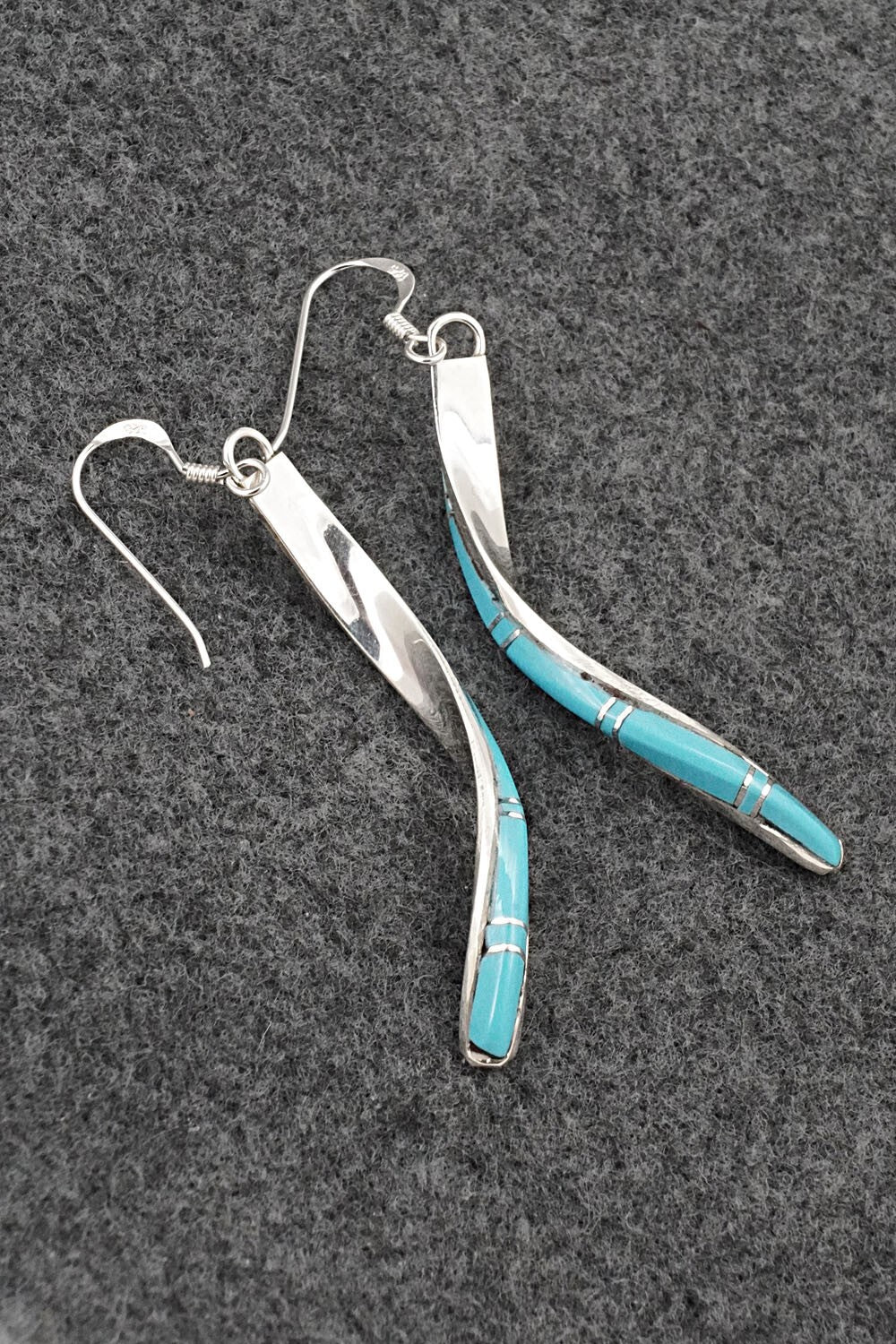 Turquoise & Sterling Silver Earrings - Terrance Panteah