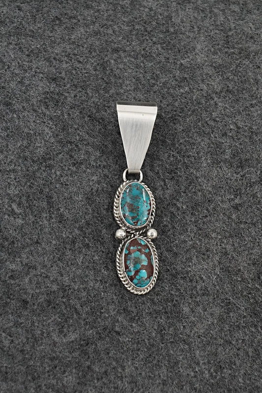 Turquoise & Sterling Silver Pendant - Eugene Gruber