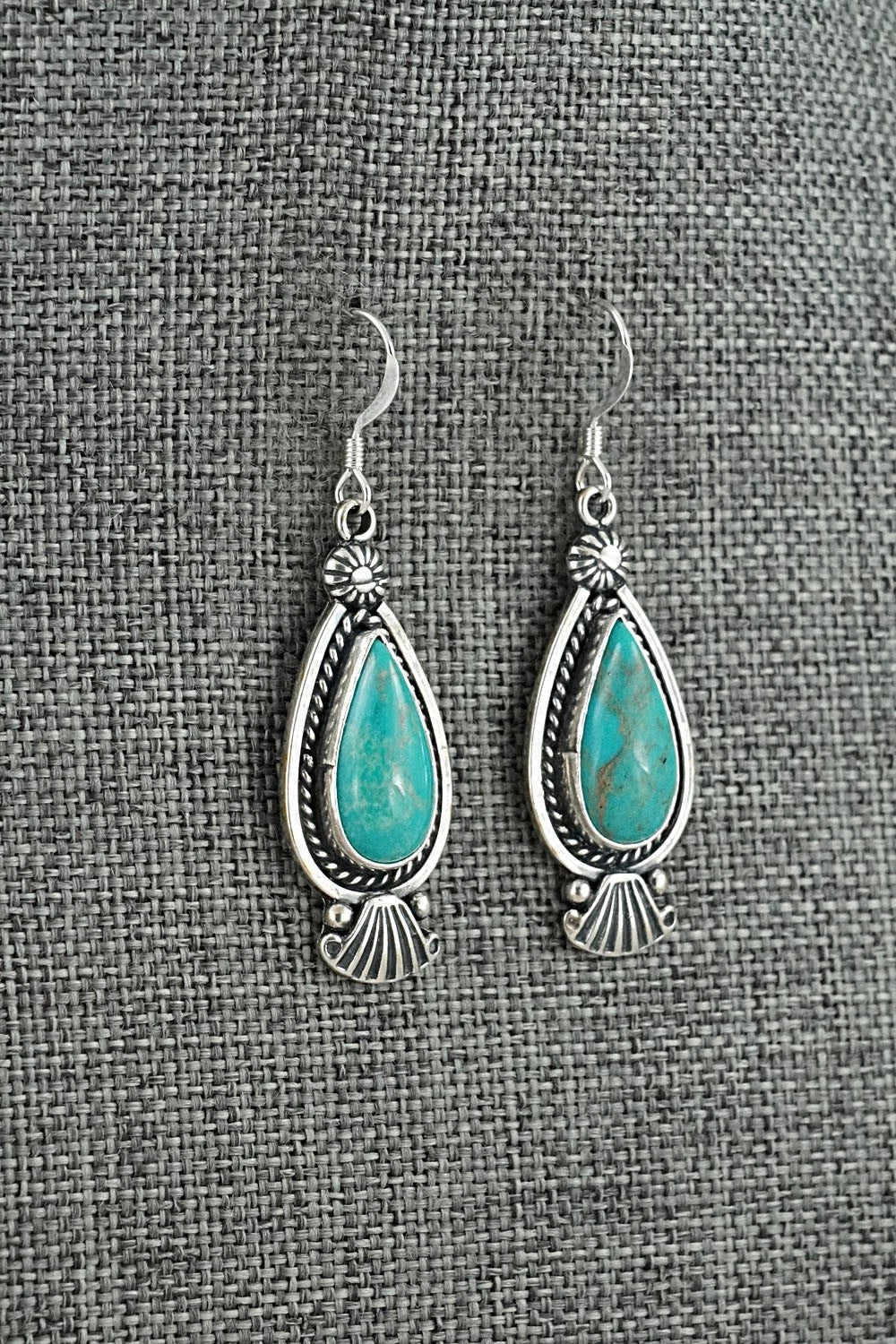 Turquoise & Sterling Silver Earrings - Verley Betone