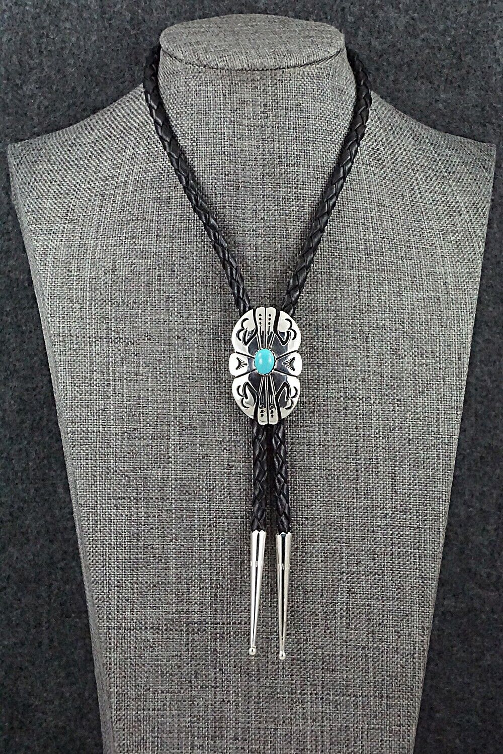 Turquoise & Sterling Silver Bolo Tie - Rosita Singer
